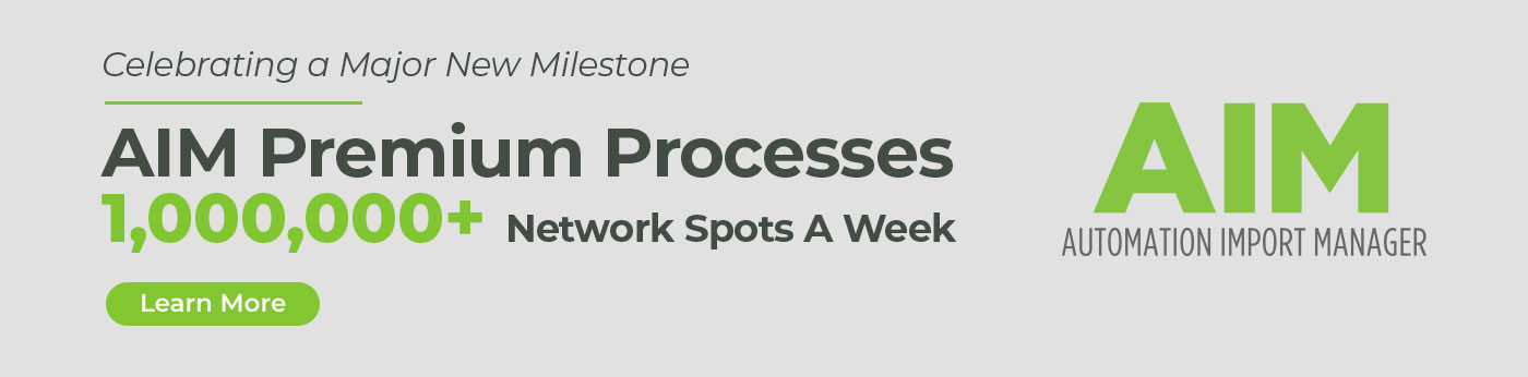 Celebrating a major new milestone — AIM Processes 1,000,000+ Network Spots A Week